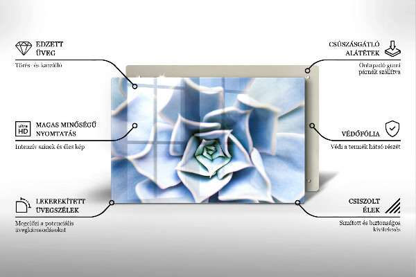 Glass cutting board Flower plant