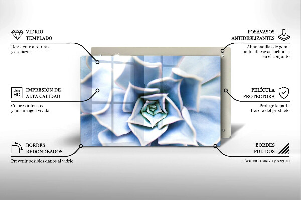Glass cutting board Flower plant