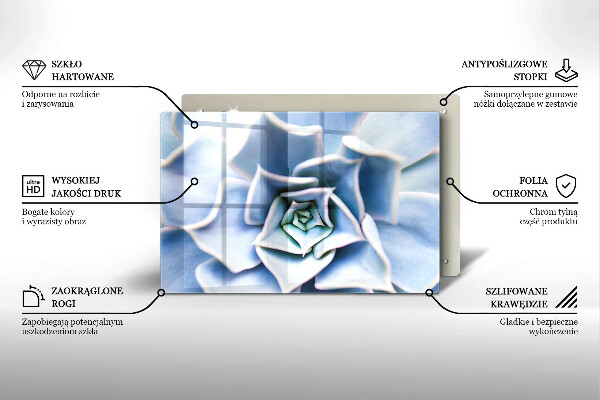 Glass cutting board Flower plant