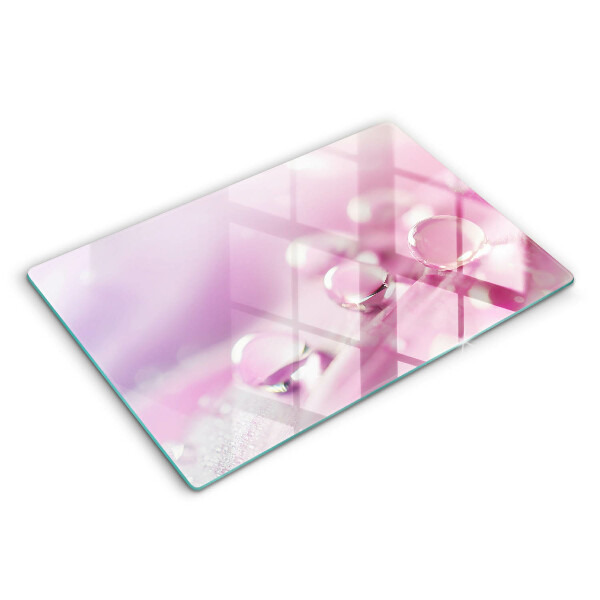 Glass cutting board Rosa flower petals