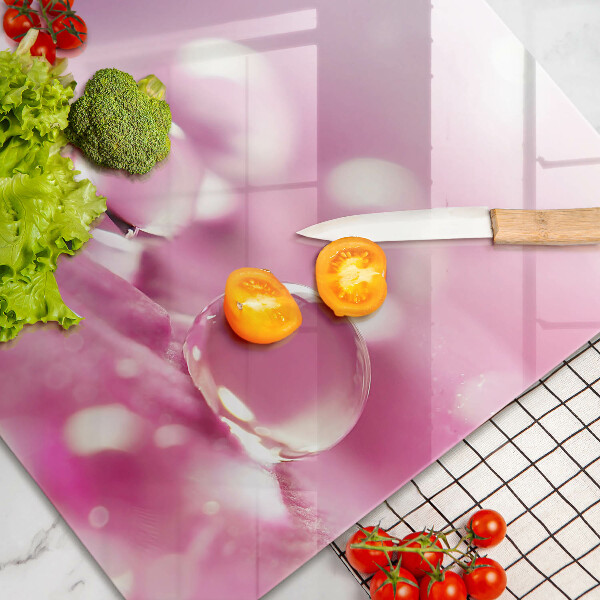 Glass cutting board Rosa flower petals