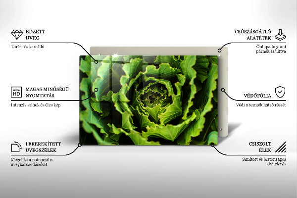 Glass cutting board Food - lettuce
