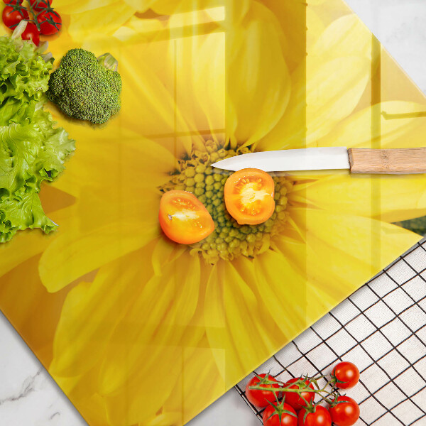 Glass cutting board Flowers petals