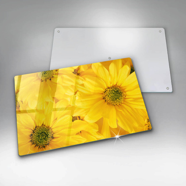 Glass cutting board Flowers petals