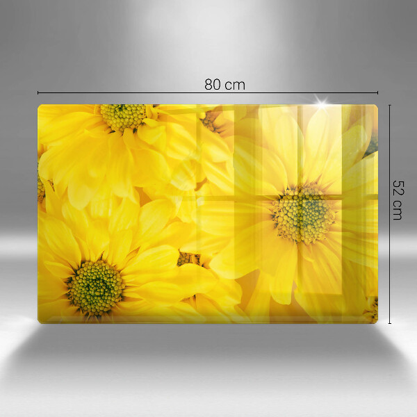 Glass cutting board Flowers petals