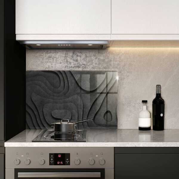 Chopping board glass 3D stone shapes