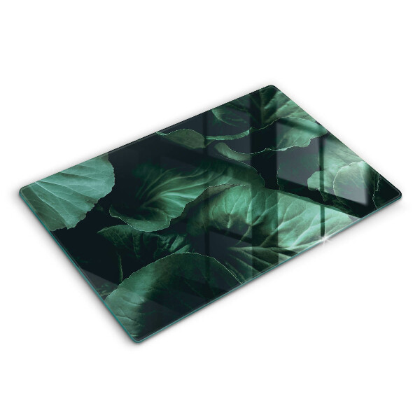 Chopping board glass Wild dark leaves