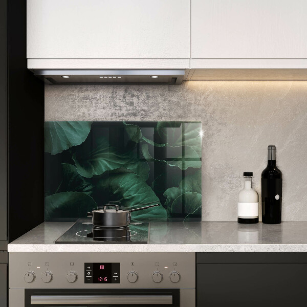 Chopping board glass Wild dark leaves