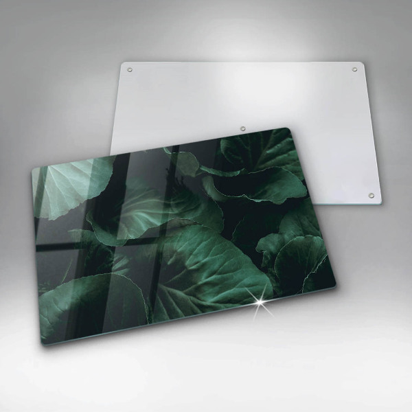 Chopping board glass Wild dark leaves