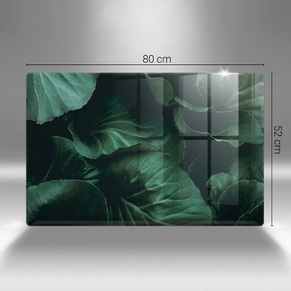 Chopping board glass Wild dark leaves