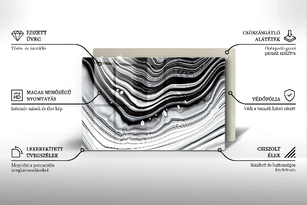 Glass kitchen board Ink abstraction