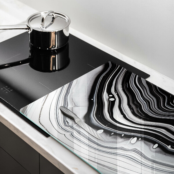 Glass kitchen board Ink abstraction