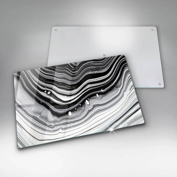 Glass kitchen board Ink abstraction