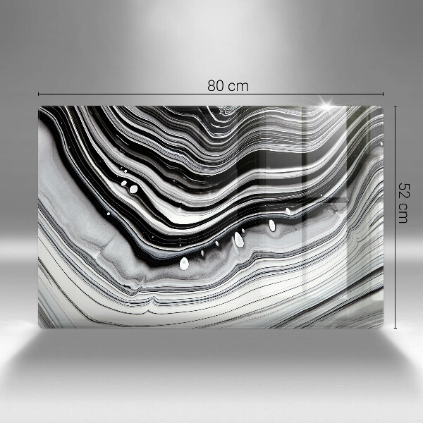 Glass kitchen board Ink abstraction