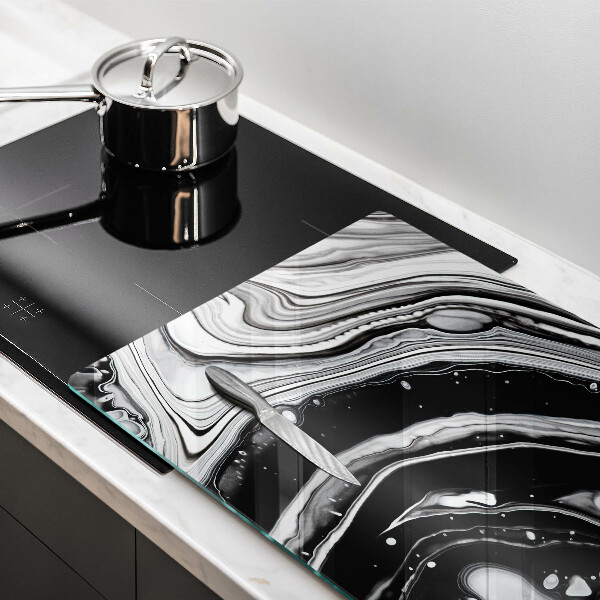 Glass kitchen board Ink abstraction