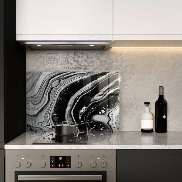 Glass kitchen board Ink abstraction