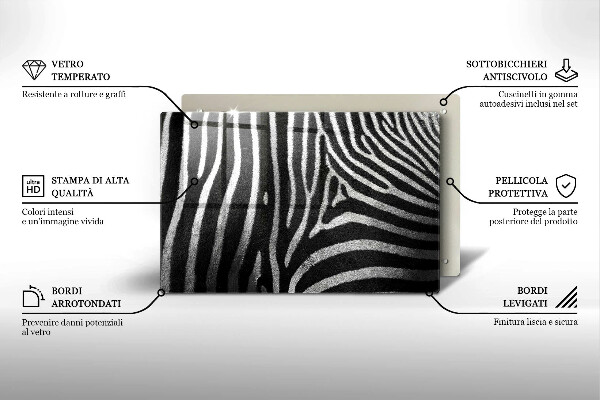 Chopping board Zebra stripes
