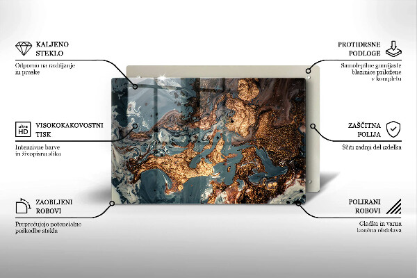 Chopping board Golden Rock structure