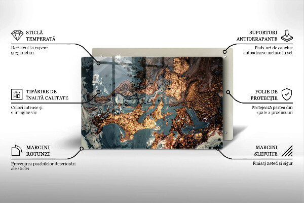 Chopping board Golden Rock structure