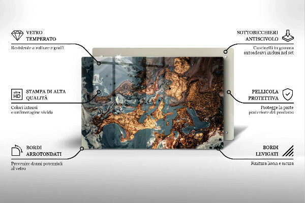 Chopping board Golden Rock structure