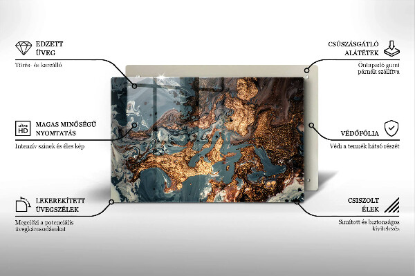 Chopping board Golden Rock structure