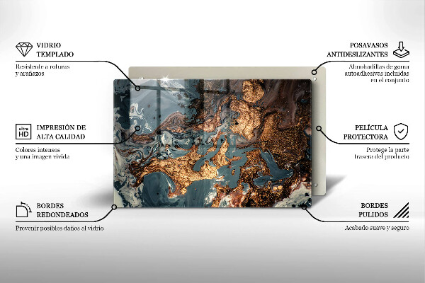 Chopping board Golden Rock structure