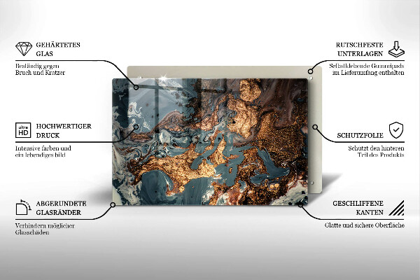 Chopping board Golden Rock structure