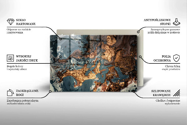 Chopping board Golden Rock structure