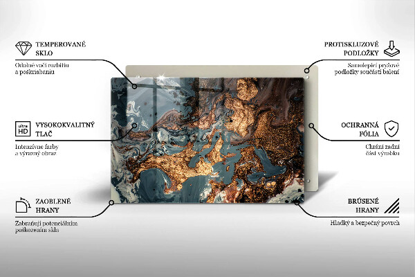 Chopping board Golden Rock structure