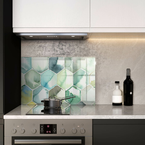 Chopping board Watercolor hexagons