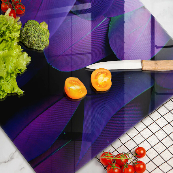 Chopping board Neon feathers
