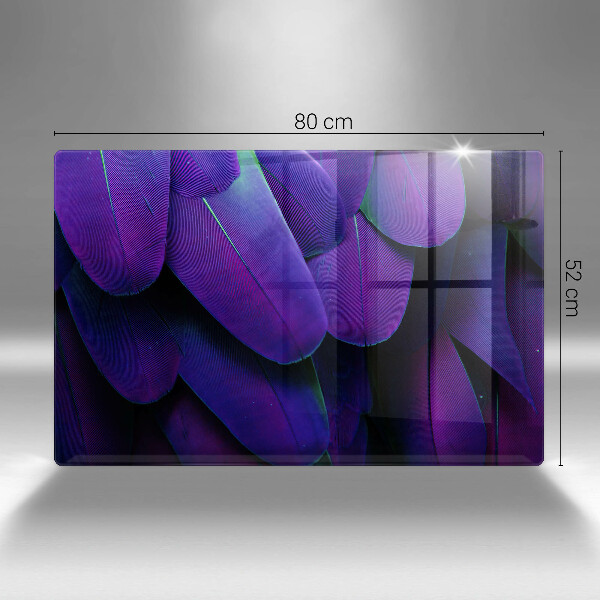 Chopping board Neon feathers