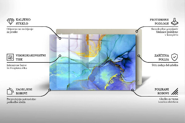 Chopping board Cracked stone gold
