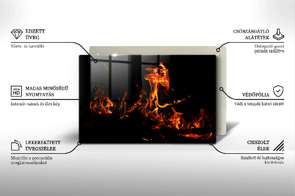 Chopping board Fire flame