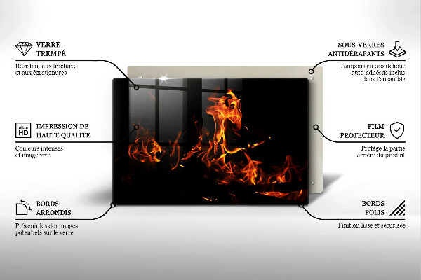 Chopping board Fire flame
