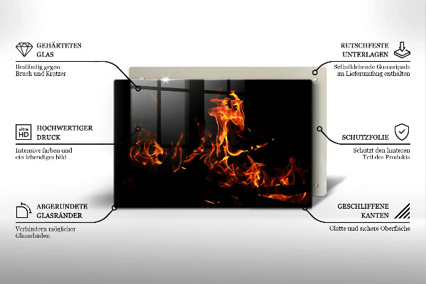 Chopping board Fire flame