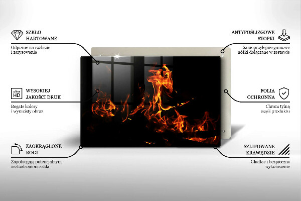 Chopping board Fire flame