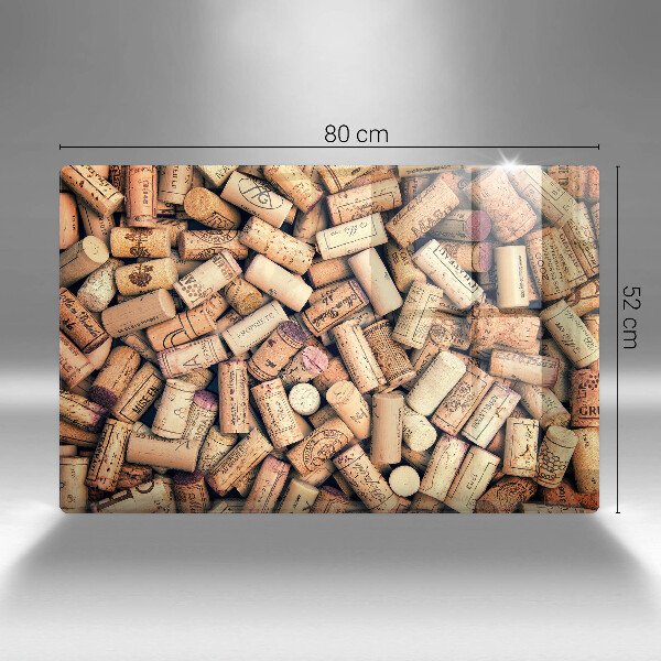 Glass cutting board Wine corks pattern