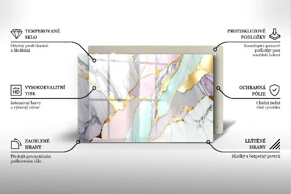 Chopping board Pastel marble