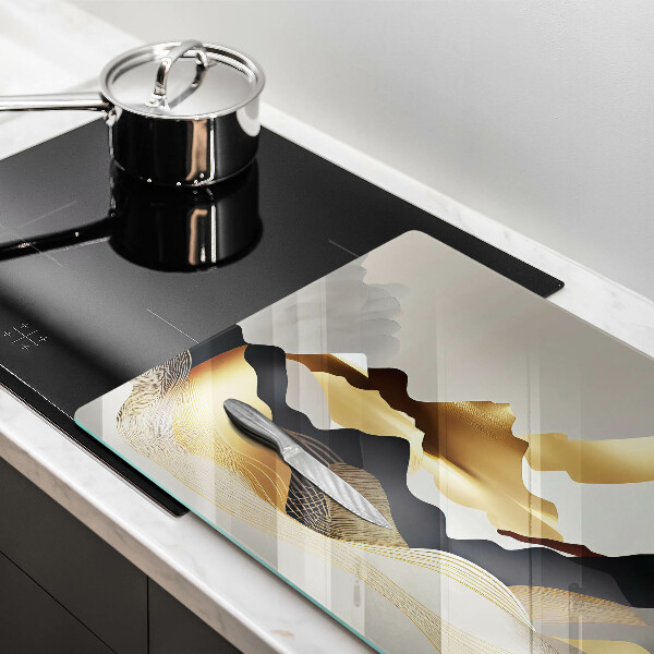 Chopping board Abstraction of golden mountains