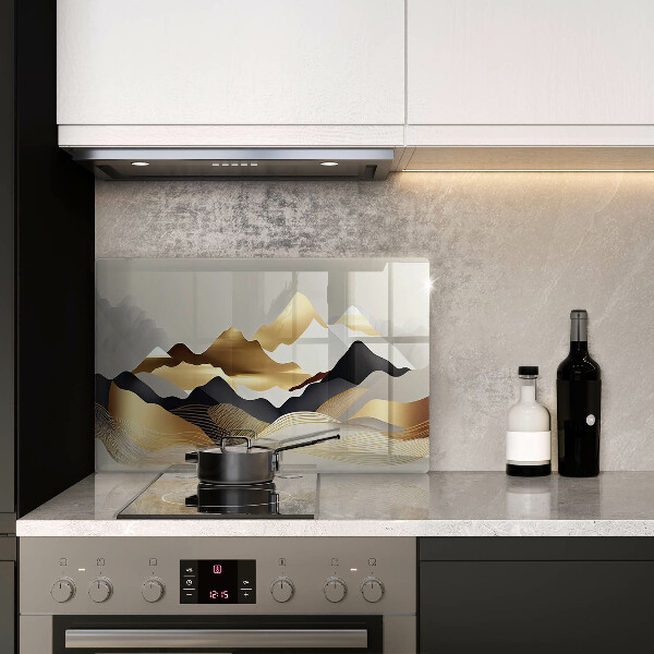 Chopping board Abstraction of golden mountains