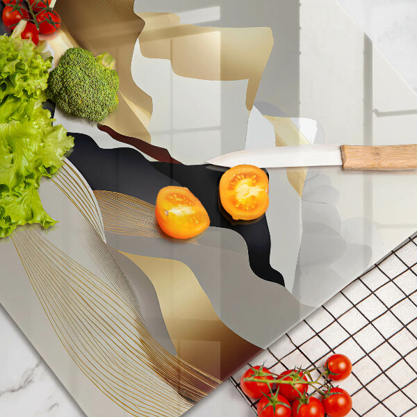 Chopping board Abstraction of golden mountains