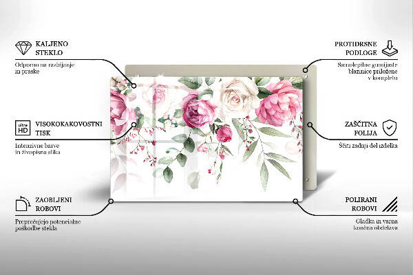 Chopping board Watercolor roses