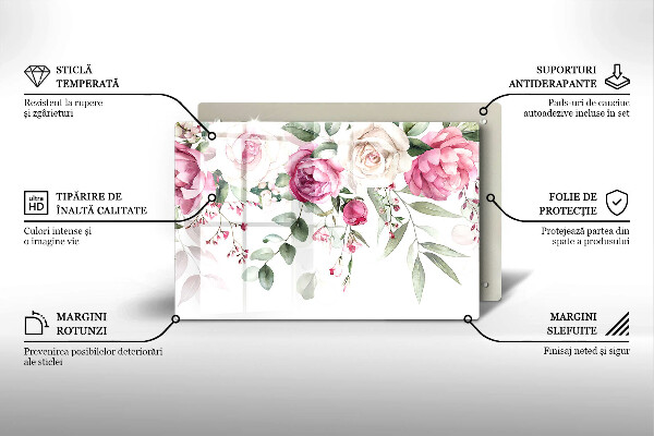 Chopping board Watercolor roses