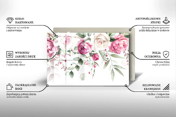 Chopping board Watercolor roses