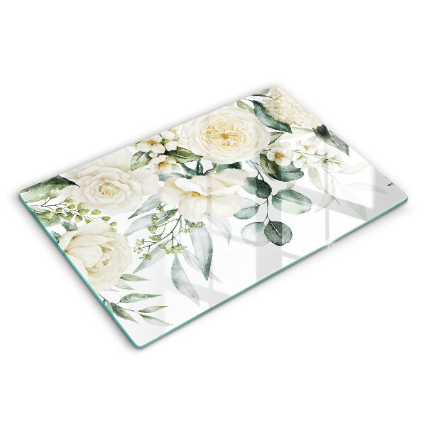 Chopping board Watercolor flowers