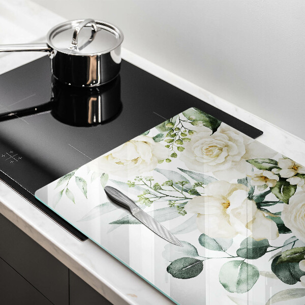 Chopping board Watercolor flowers