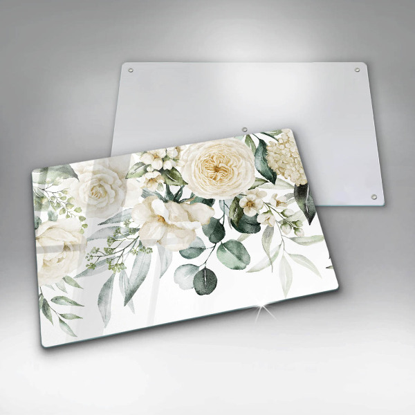 Chopping board Watercolor flowers