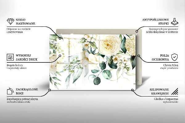 Chopping board Watercolor flowers