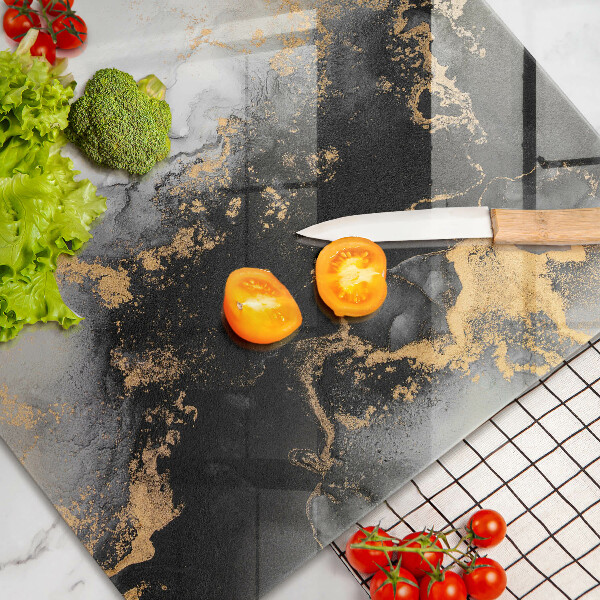 Chopping board Abstraction with gold